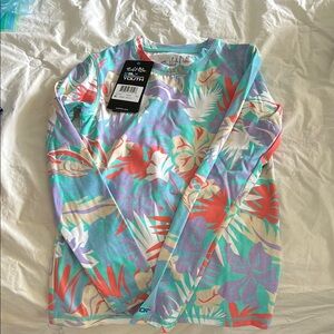 Salt Life Kids Swim Rashguard - Multicolor Tropical Print